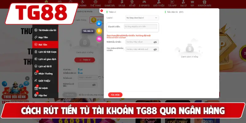 Hướng Dẫn Rút Tiền Từ Tài Khoản TG88 - An Toàn Không Lỗi 6 Cách rút tiền từ tài khoản TG88 qua ngân hàng