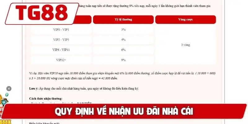 Điều Khoản Điều Kiện TG88 - Các Chuẩn Mực Khi Tham Gia Cược 7 Quy định về nhận ưu đãi nhà cái