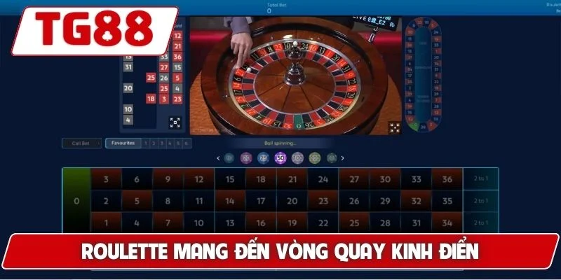 Cược Roulette Tại TG88 – Tận Hưởng Cảm Giác Sòng Bài Thực Tế 5 Roulette mang đến vòng quay kinh điển tại các sòng bài